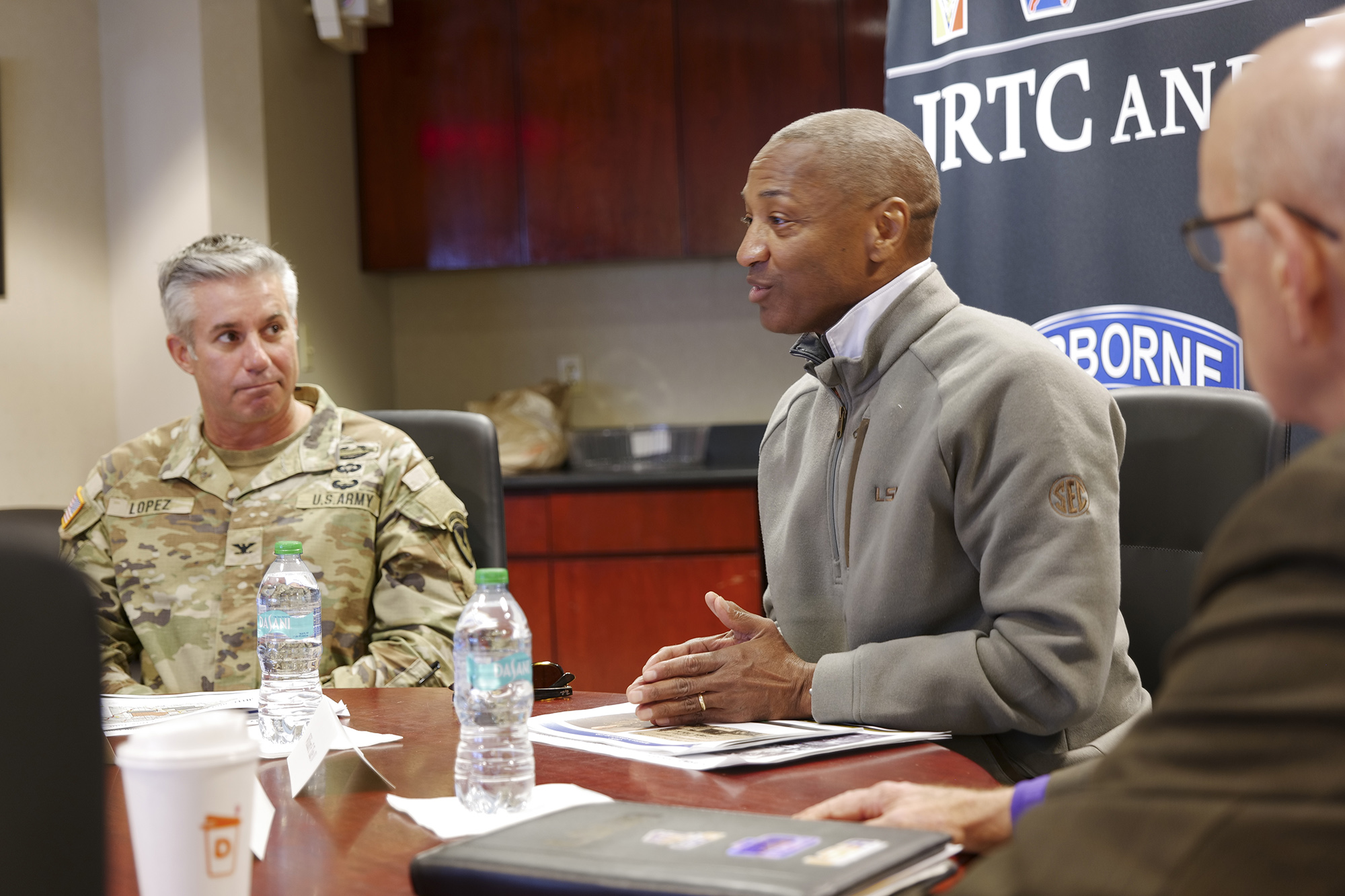 President Tate speaks at Fort Johnson meeting