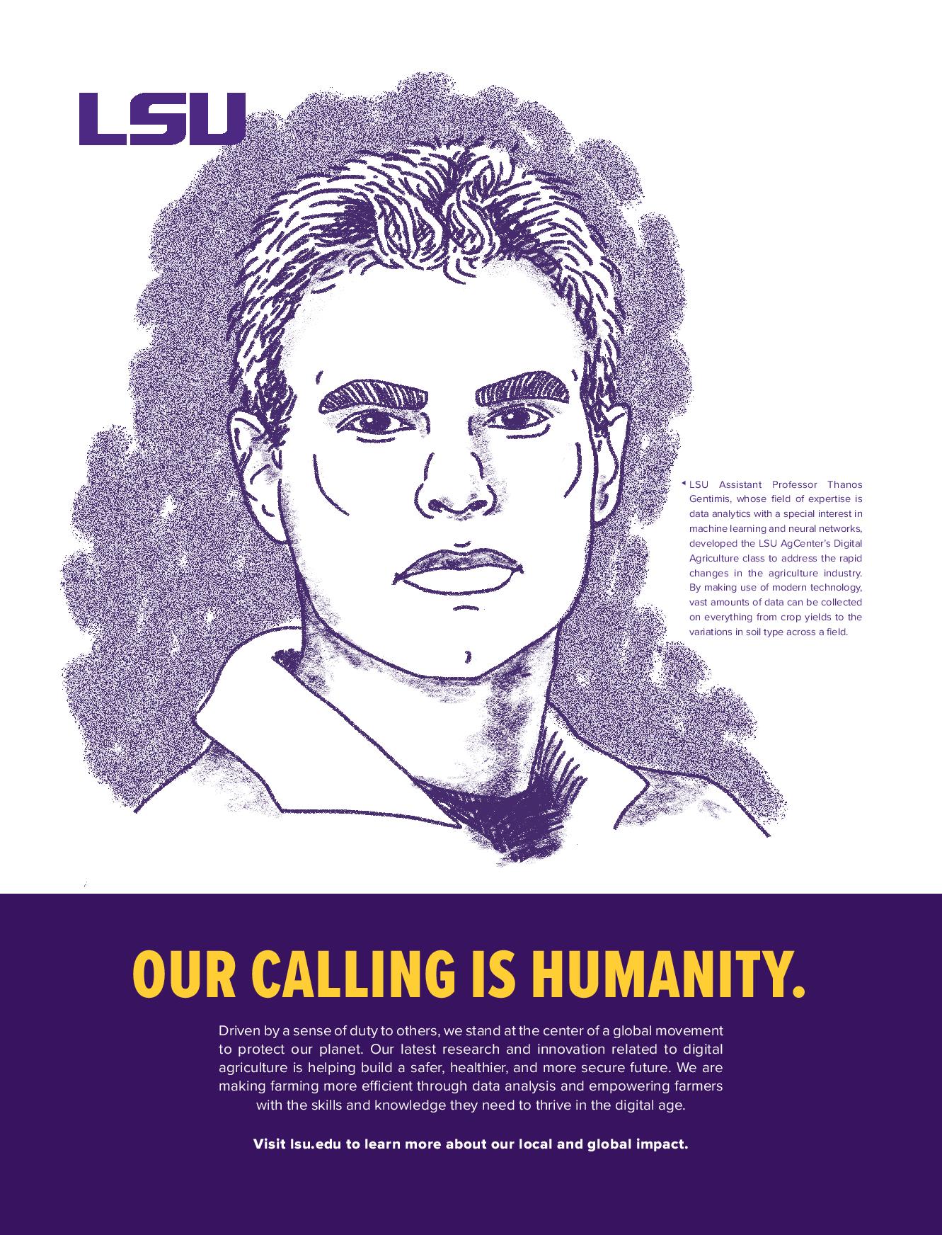 LSU alumni magazine ad