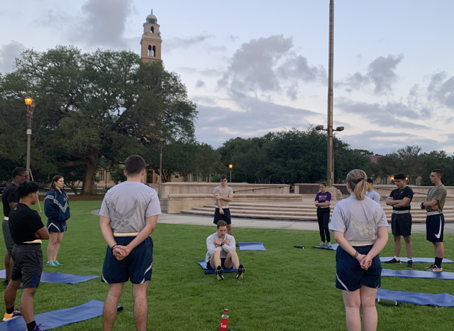 Cadets doing PT