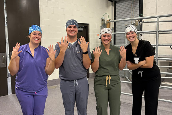 students prepped for surgery